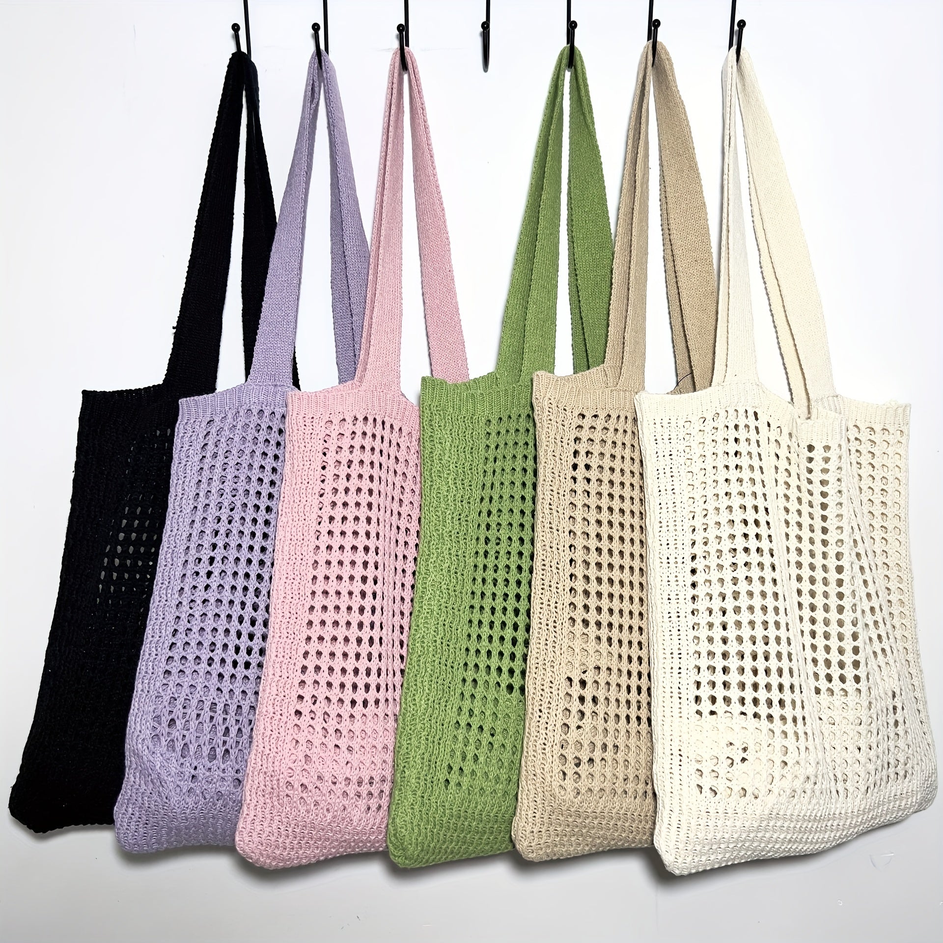 Crochet Shoulder Bag Large Capacity Knitted Tote Bag