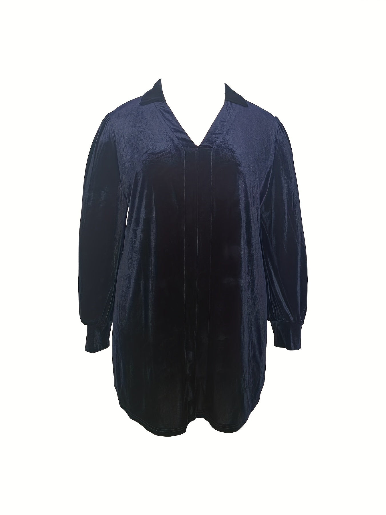 Dress Women's Velvet Long Sleeve V Neck Dress