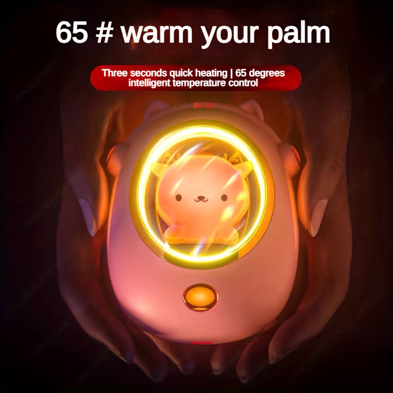 Cartoon Hand Warmer USB Rechargeable for Men Women Christmas Gift