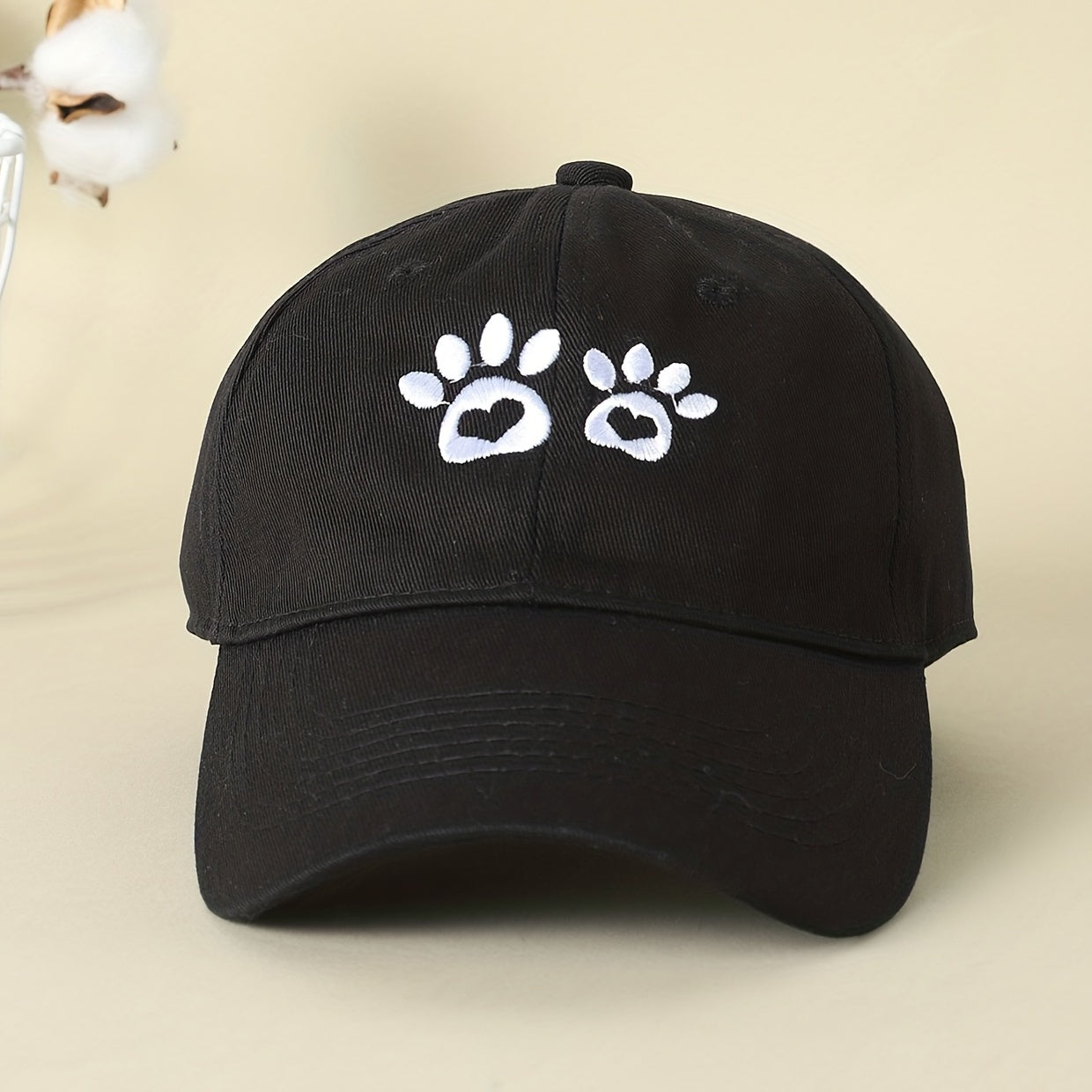 Paw Embroidery Baseball Cap Cartoon Animal Lightweight Dad Hats