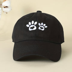 Paw Embroidery Baseball Cap Cartoon Animal Lightweight Dad Hats