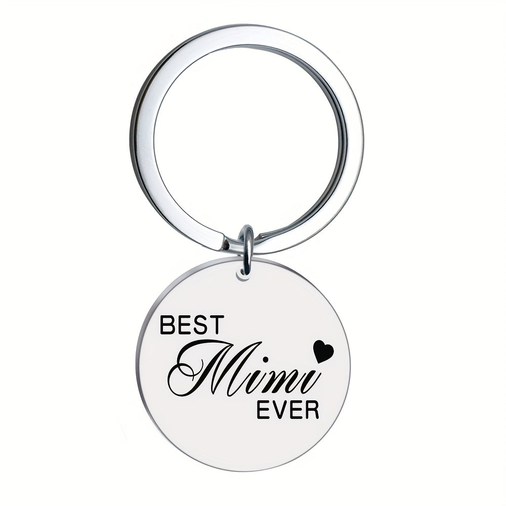1pc Round Stainless Steel Key Chain Gift