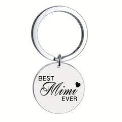 1pc Round Stainless Steel Key Chain Gift