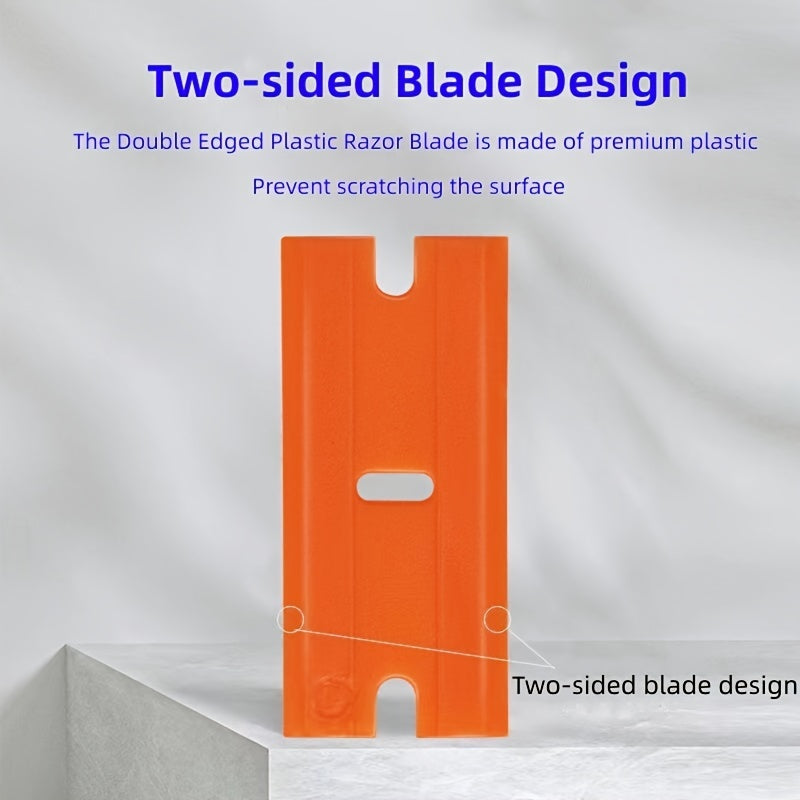Plastic Razor Blade Scraper for Removing Labels from Glass