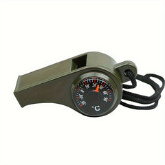 2PCS 3 in 1 Whistle Lifesaving Whistle With Compass Thermometer