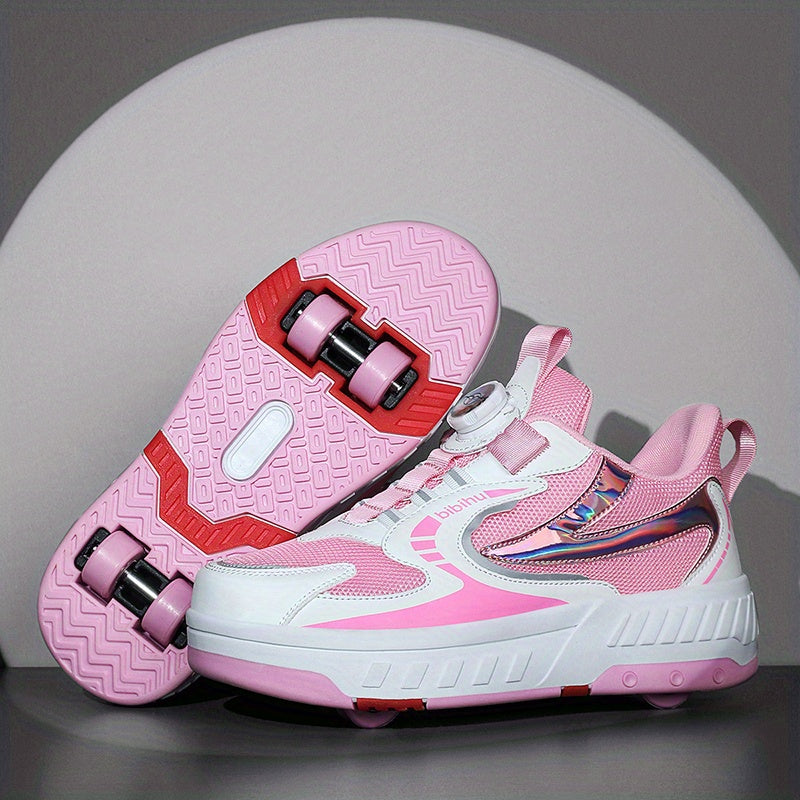 Breathable Mesh Roller Shoes for Kids Outdoor Fun