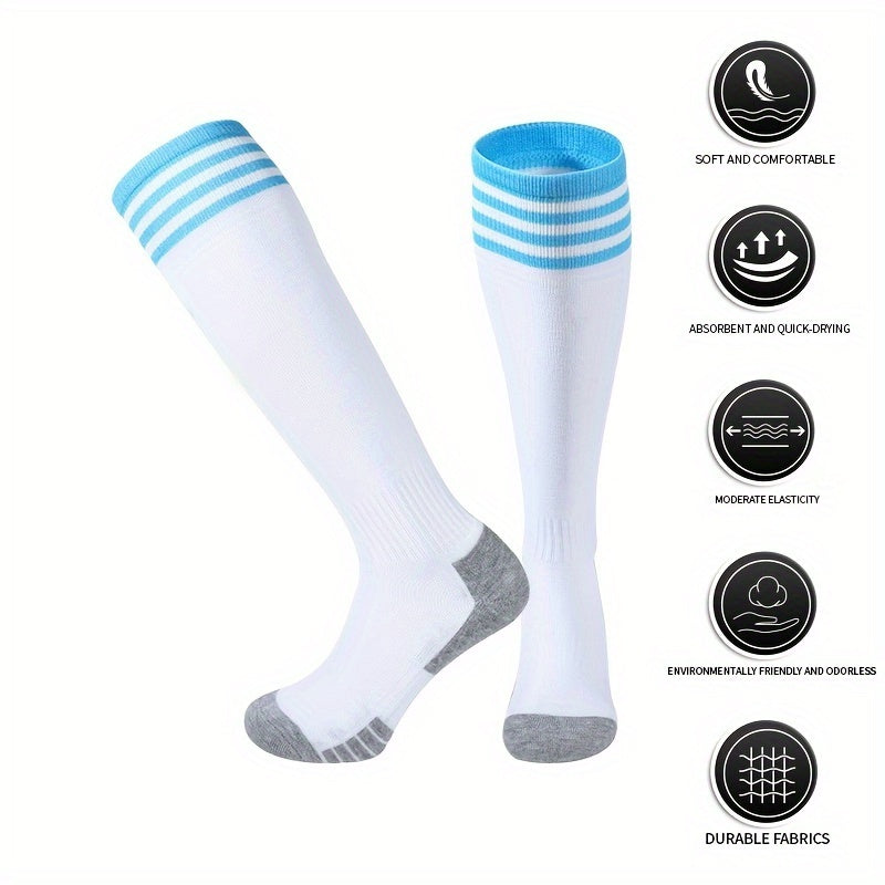 Breathable Stripe Football Socks for Sports