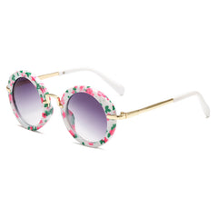 Girls Round Frame Sunglasses UV Protection for Outdoor Activities