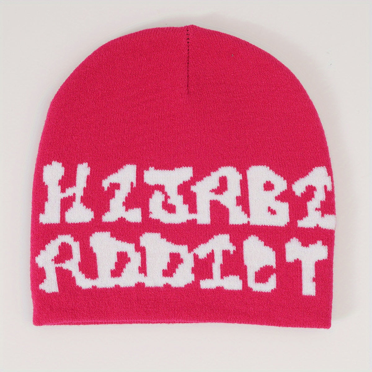 Y2K Letter Jacquard Beanie Candy Hip Hop Knit Hat Unisex