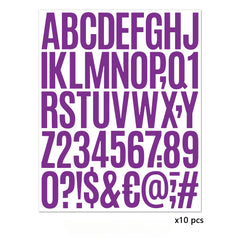 10pcs 2" Alphabet & Number Stickers for Packaging, Notebook, Ledger