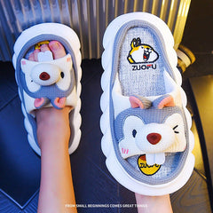 Women's Cartoon Slippers Thick Bottom Non-slip Home Slides