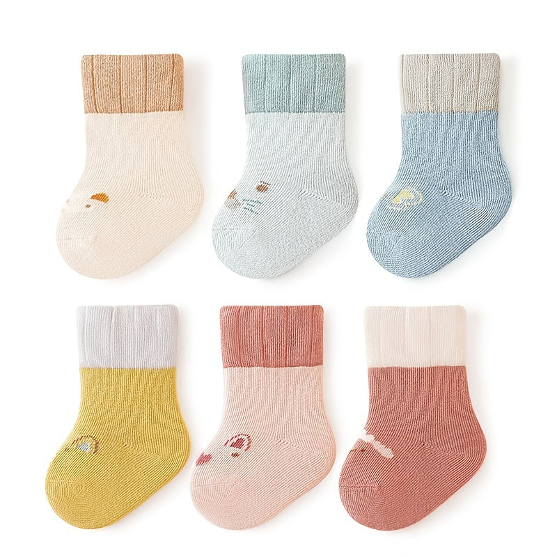 3 Pairs Baby Cartoon Pattern Socks for Autumn Winter