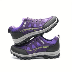 Women's Colorblock Platform Sneakers Low Non-slip Hiking Trainers