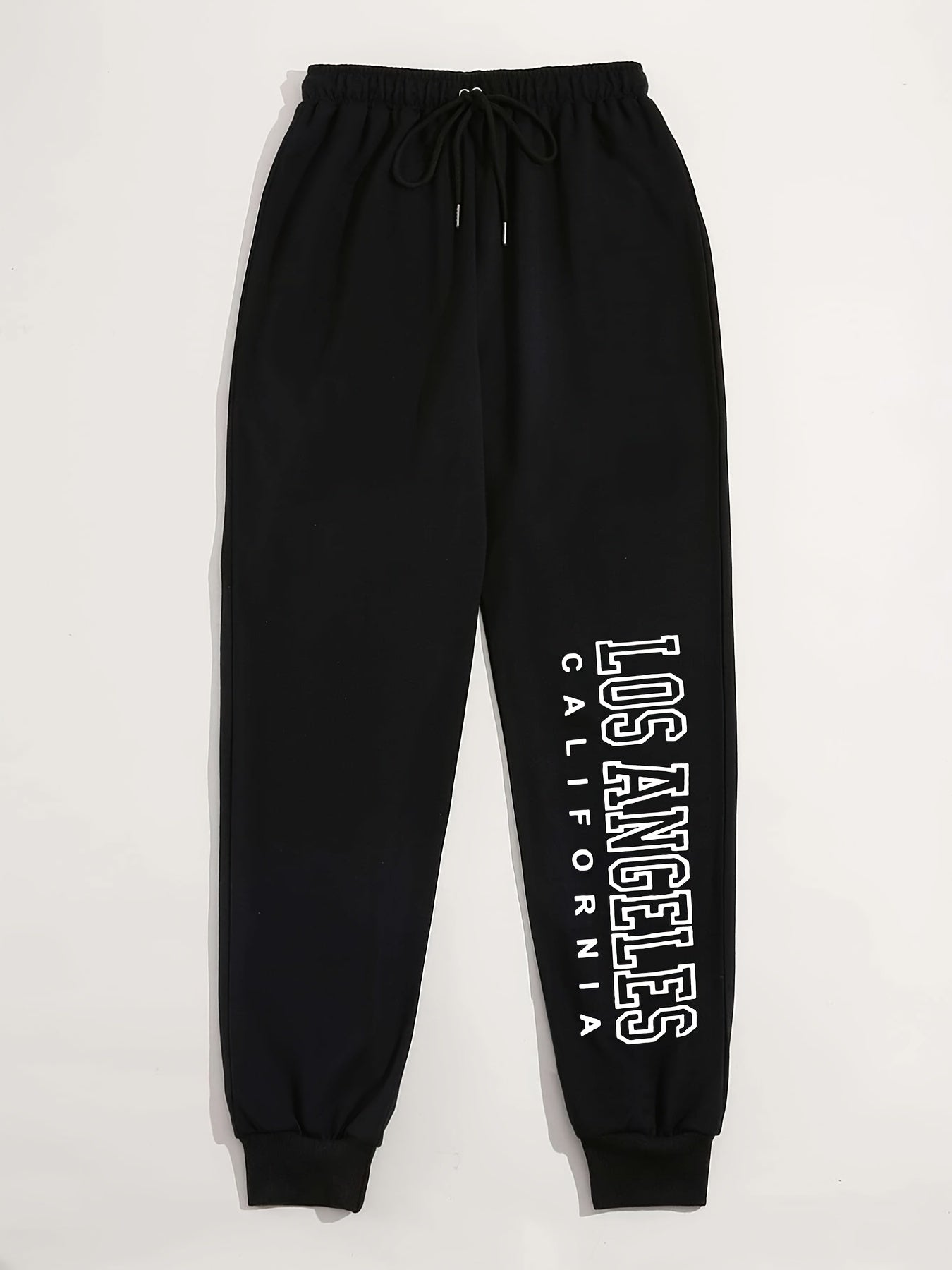 Los Angeles Solid Joggers Sweatpants For Winter & Fall