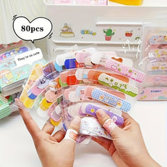 80pcs Cartoon Animal Bandages Decorative Beauty Stickers
