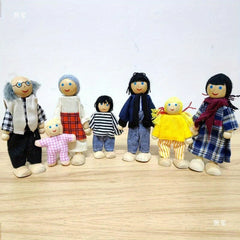 6pcs Articulated Family Puppet Toys Posable Joints Vibrant Colors Educational