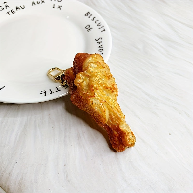 Food Keychain Fried Chicken Legs - Simulated Toy Chain Pendant Jewelry