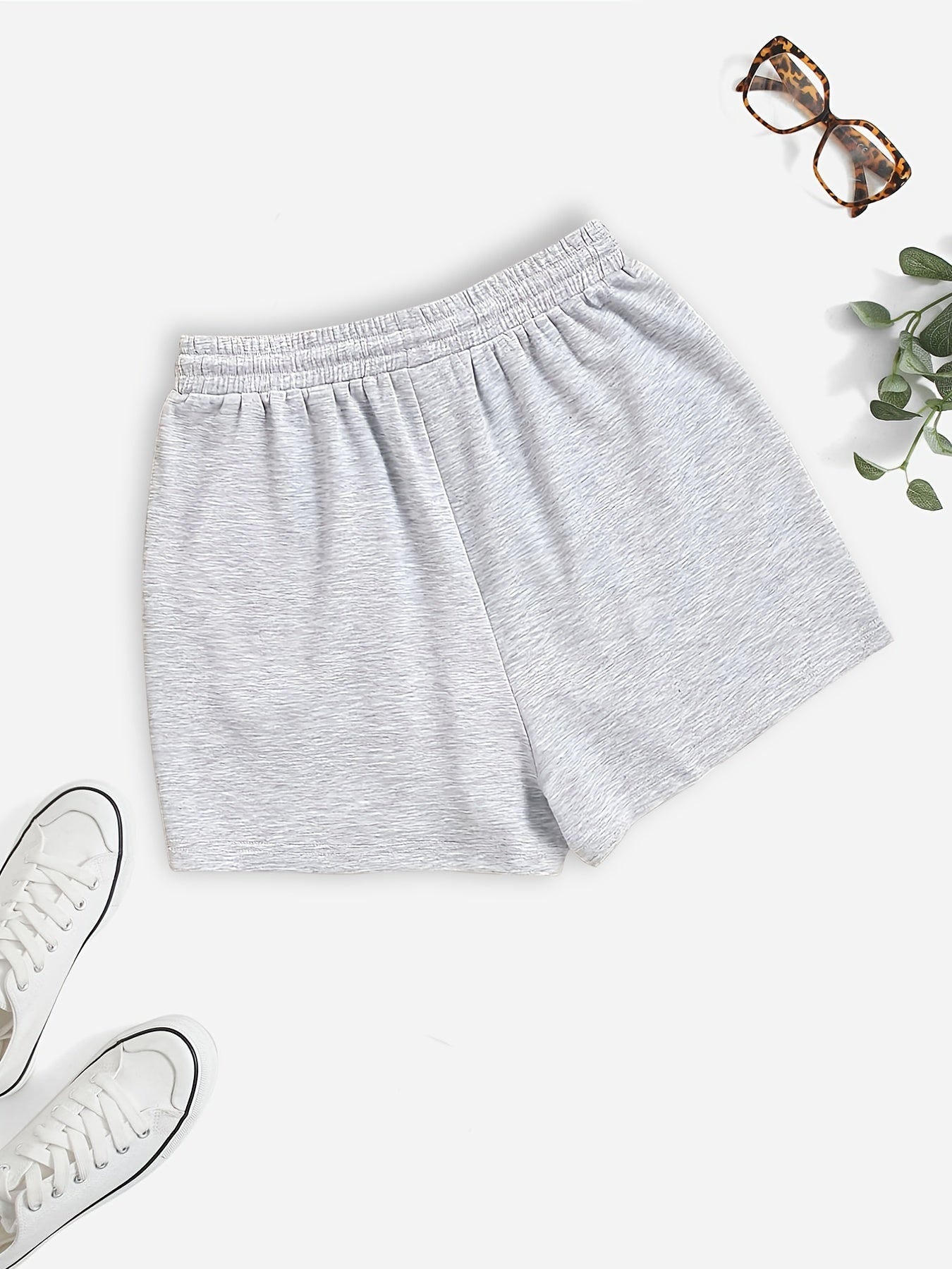 Los Angeles Letter Print Hotpants Drawstring Waist Casual Shorts