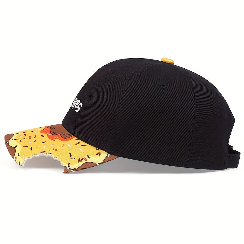 Donut Print Baseball Cap Anime Hip Hop Adjustable Sun Hat Unisex Dad Hats
