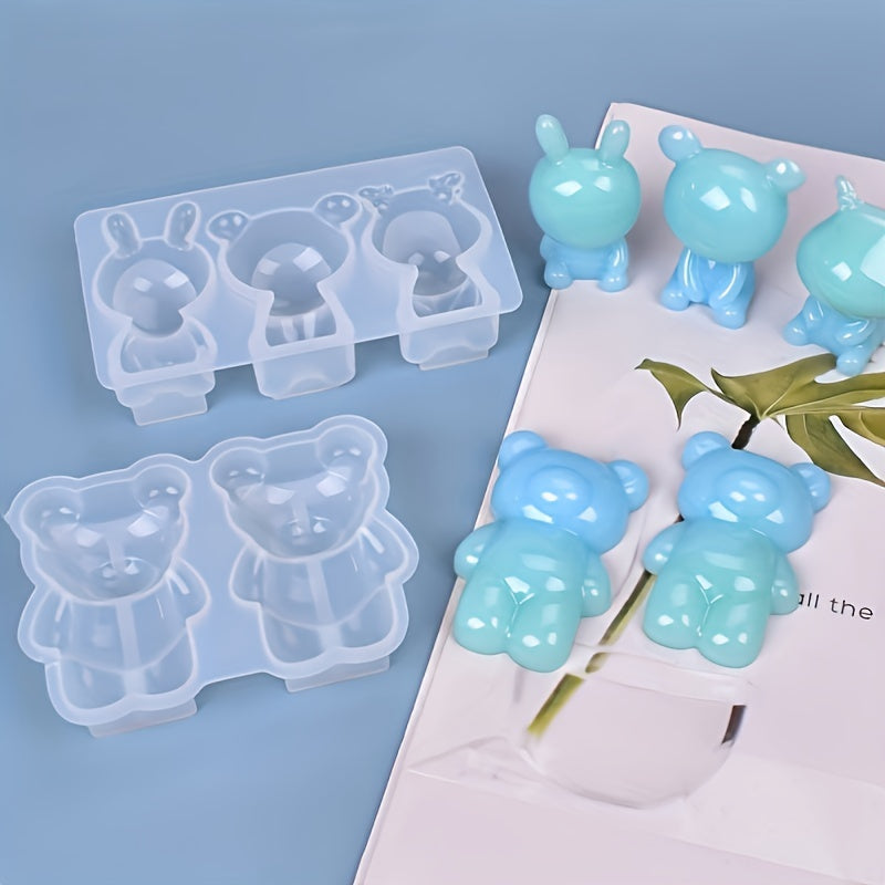 3D Bear Silicone Molds Chocolate Candy Cake Jelly Baking Mould