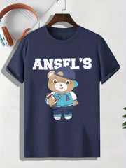 Men's Bear Pattern T-Shirt Active Breathable Tee