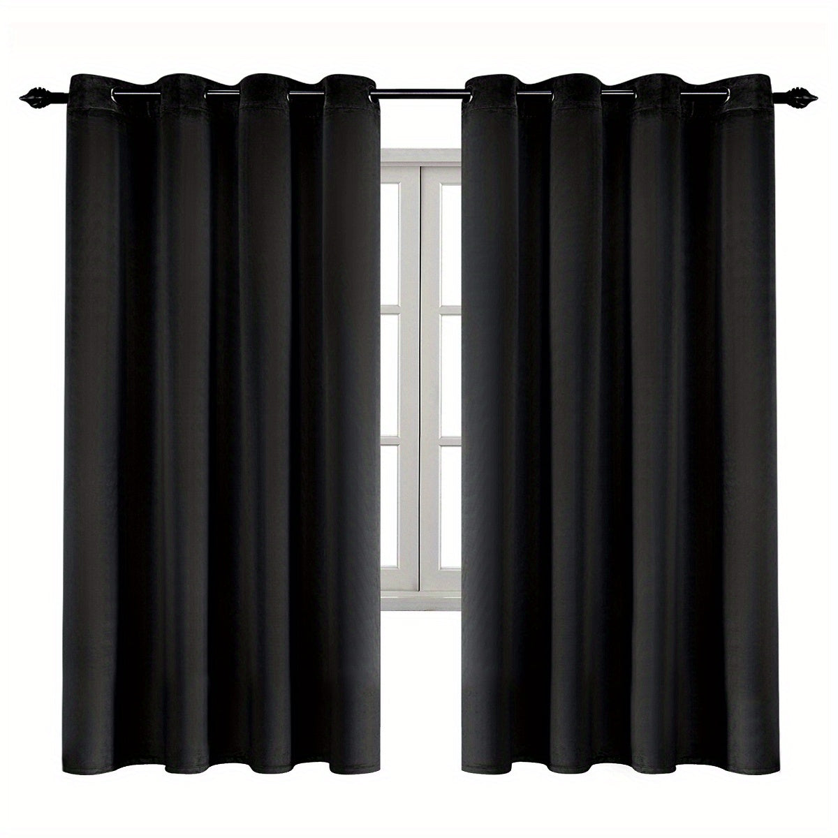 Blackout Velvet Curtains for Bedroom Living Room Soft Grommet Top