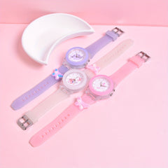 3pcs Girls Butterfly & Animal Print Watches with Glow in the Dark Dials