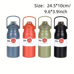 Stainless Steel 1L Insulated Mug Vacuum Cups Portable Travel Bottle