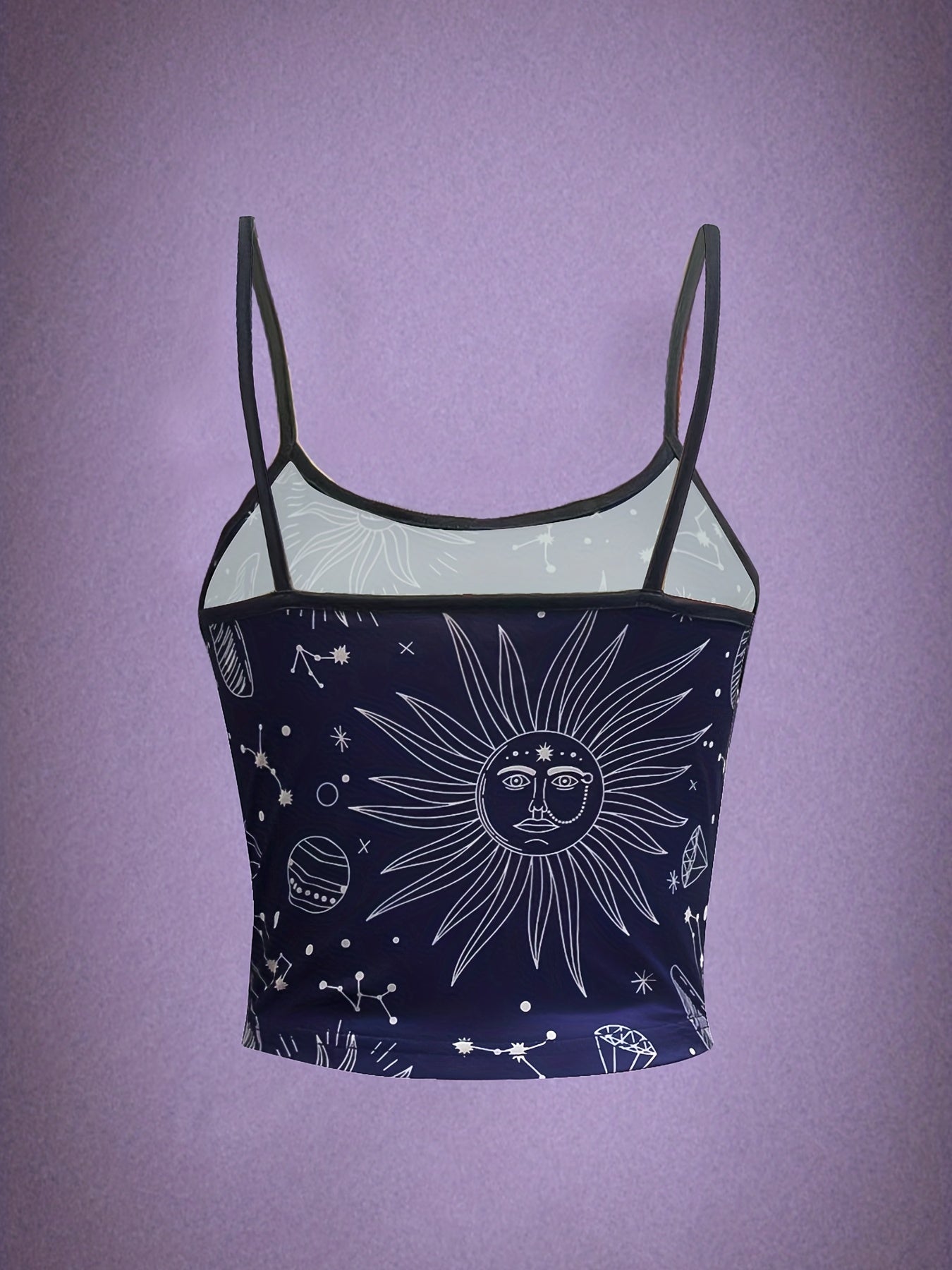 Moon & Sun Spaghetti Strap Top Sleeveless Cami