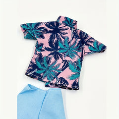 Y2K Casual Series Male Doll Clothes with Guitar Print for 12 Dolls