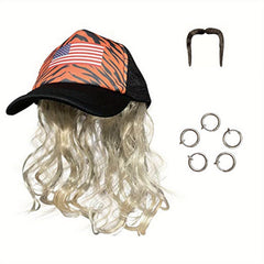 Halloween Wig Hat Men's Hat Dress Up Wig COSPLAY Baseball Hat