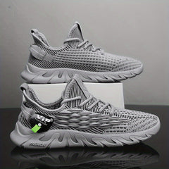 Men's Fish Scale Lace-Up Sneakers Lightweight Running Shoes