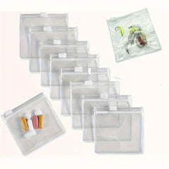 20pcs Reusable Medicine Storage Bags Zipper Set Self Sealing Bait Jewelry Bags