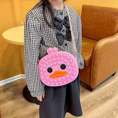 Silicone Crossbody Bag Duck Pop Bubble Purse For Girls