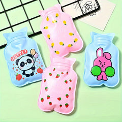 4pcs Cartoon Pattern Hot Water Bag Leak-proof Portable Hand Warmer Winter