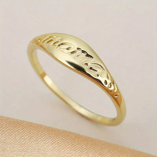 Mom Letter Ring Mother's Gift For Women Mom