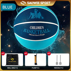 Rubber Basketball No 7 Standard Size w/Pump & Pins & Bag