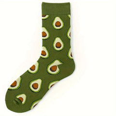5 Pairs Men's Cartoon Crew Socks All Seasons