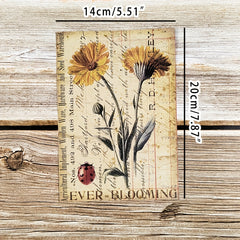 8pcs Vintage Botanical Flower Nature Scrapbook Papers DIY Crafts
