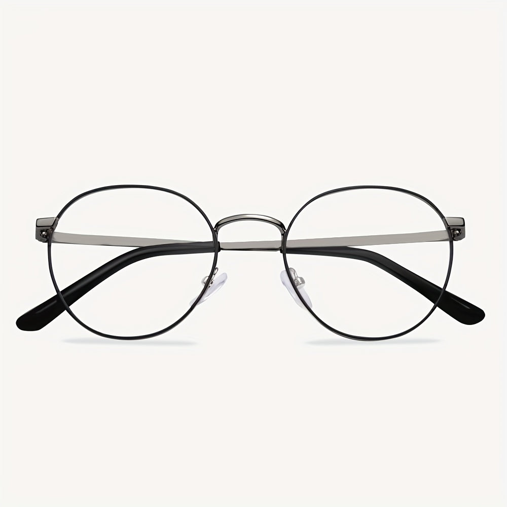 Men's Round Frame Light Blocking Glasses Unisex Eye Protection