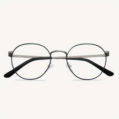 Men's Round Frame Light Blocking Glasses Unisex Eye Protection