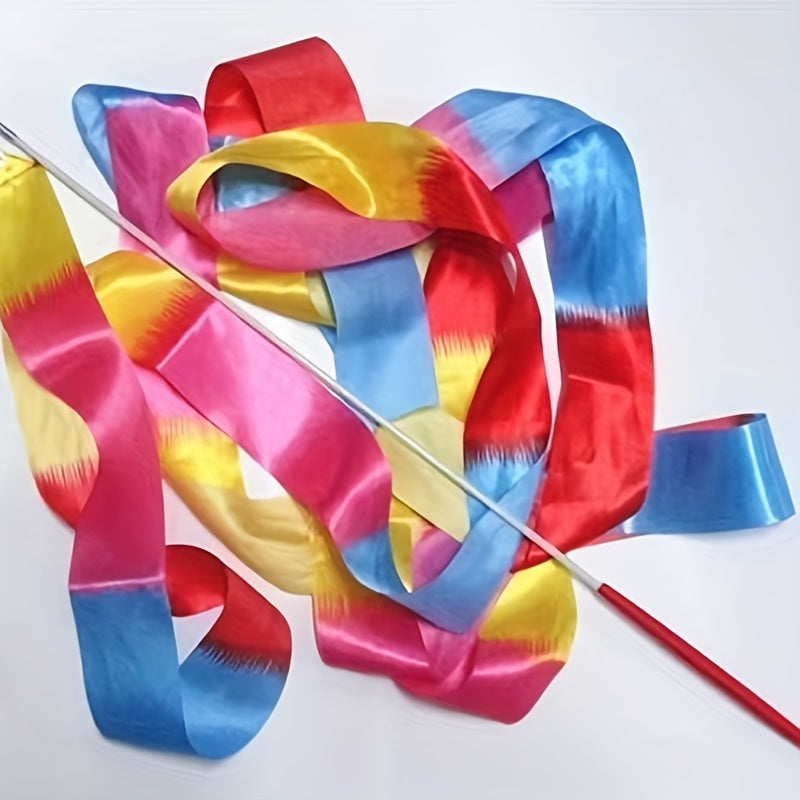 Rainbow Streamer Rhythmic Gymnastics Ribbon Dance Ribbon Wands On Sticks