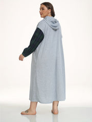 Women's Plus Slogan Print Hooded Nightdress