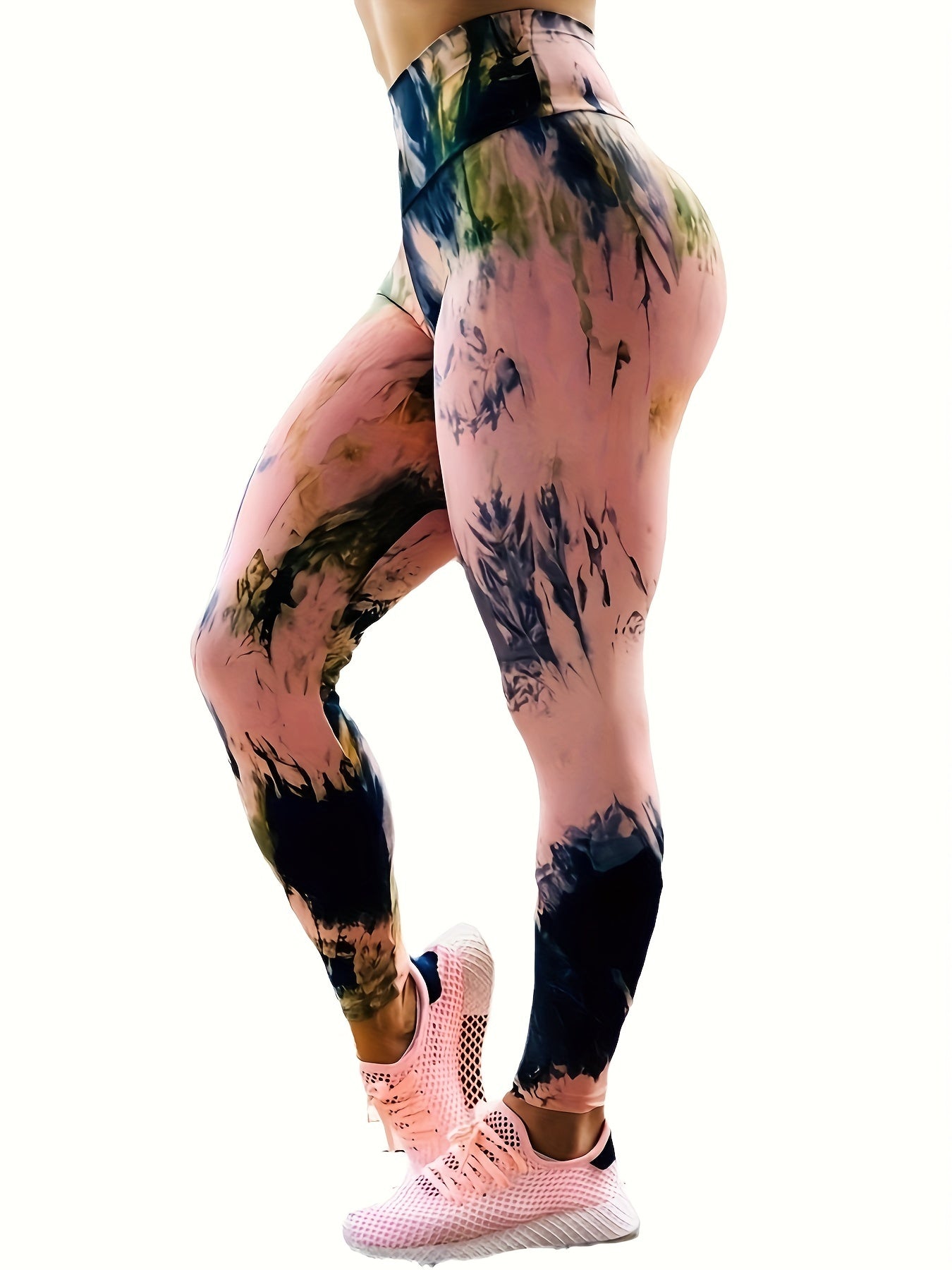 Tie Dye Print High Waist Yoga Legging Women's Activewear