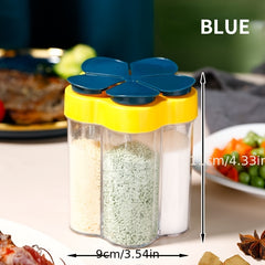 5 in 1 Kitchen Seasoning Shaker Portable Bottle with Lid