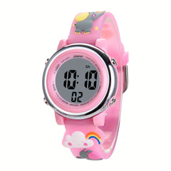 Kids 3D Cartoon Silicone Strap Watch - 30M Waterproof Stainless Steel