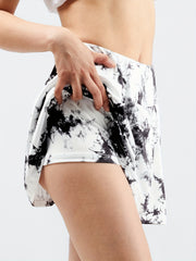 Tie Dye Skirt With Shorts Sport Fitness Yoga Running Skort Women's Clothing