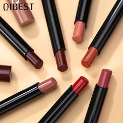 6Pcs Waterproof Lip Liner & Lipstick Set Kit Chestnut Nude Dark Brown Matte Red