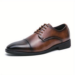 Men's Almond Toe Derby Shoes Lace up Front Business Formal Wedding