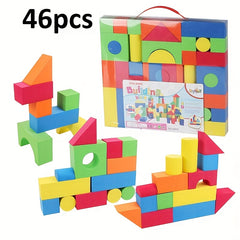 30/46pcs Bubble Blocks: Shapes & Sizes, Bright Colors, Building